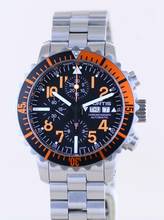 Thumbnail von Fortis B-42 Day Date Chronograph Marinemaster Automatic 7750 black orange Dial B+P