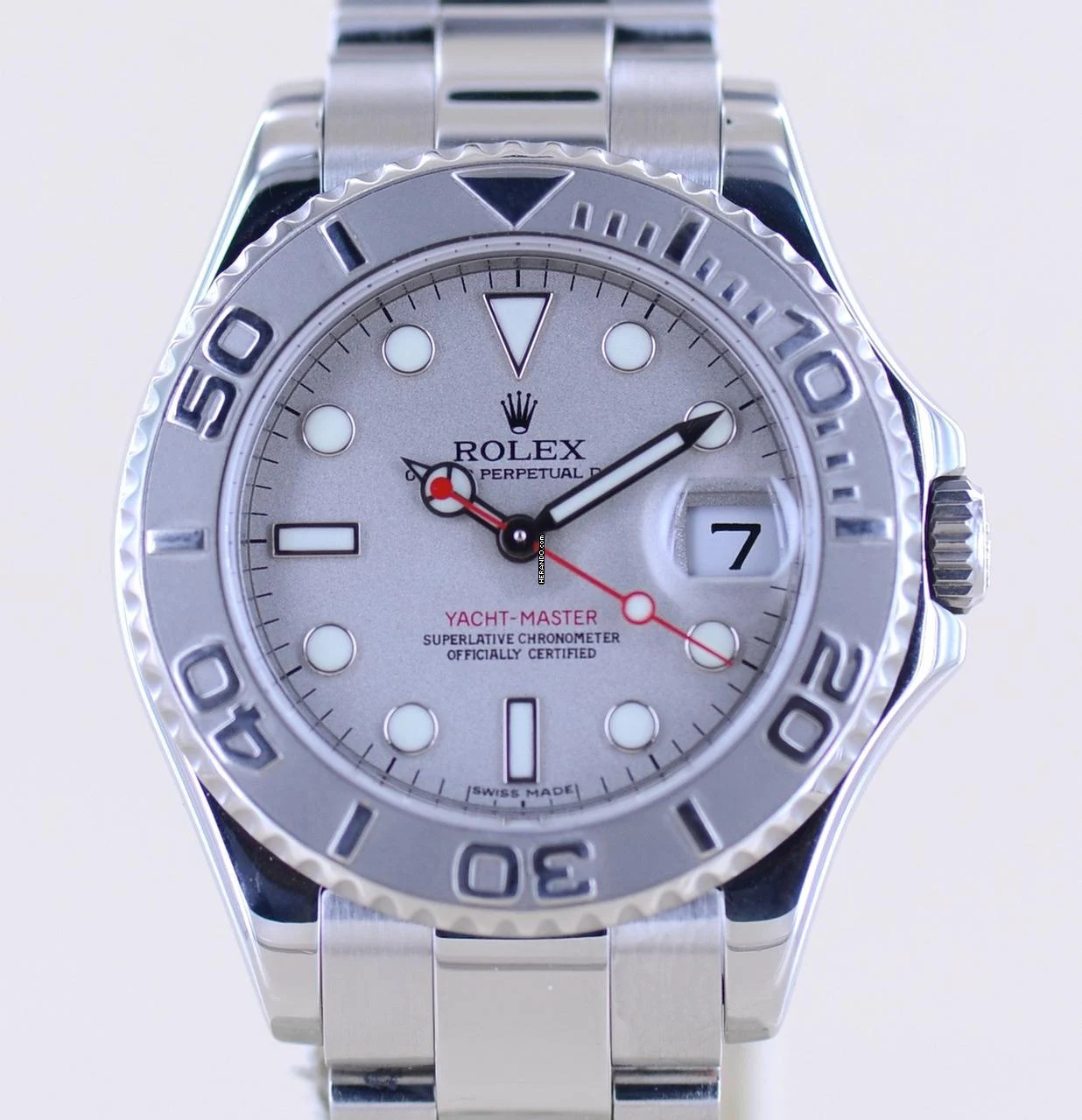 Rolex Yacht-Master Stahl Platin Medium 35 mm G-Serie Sportlich