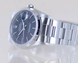 Thumbnail von Rolex Datejust 36 16200 Saphirglas black dial Oysterband Stahl polished bezel B+P