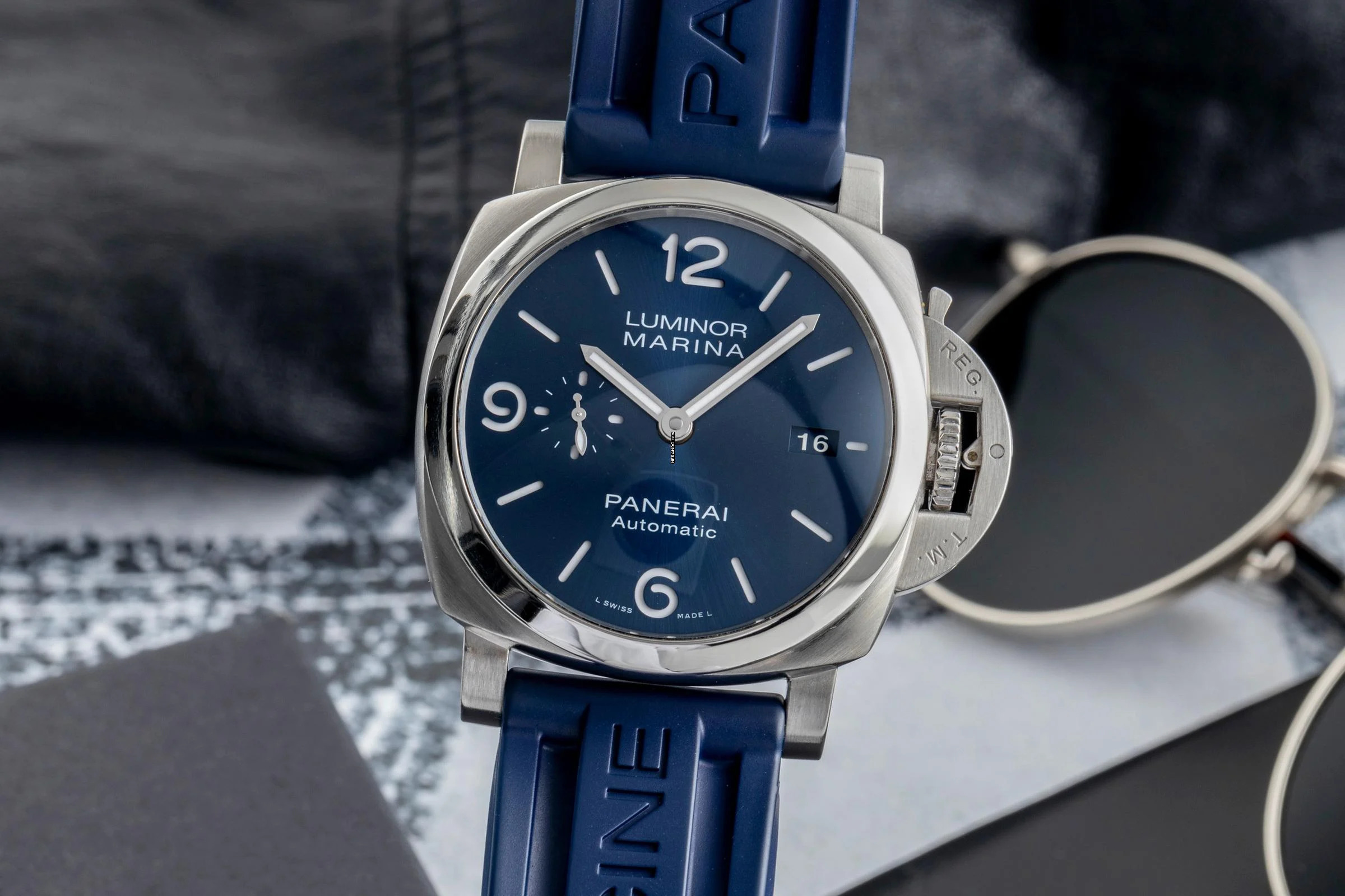 Panerai Luminor Marina Automatic Stahl Automatik Herrenuhr Ref. PAM01313 B&P 2022