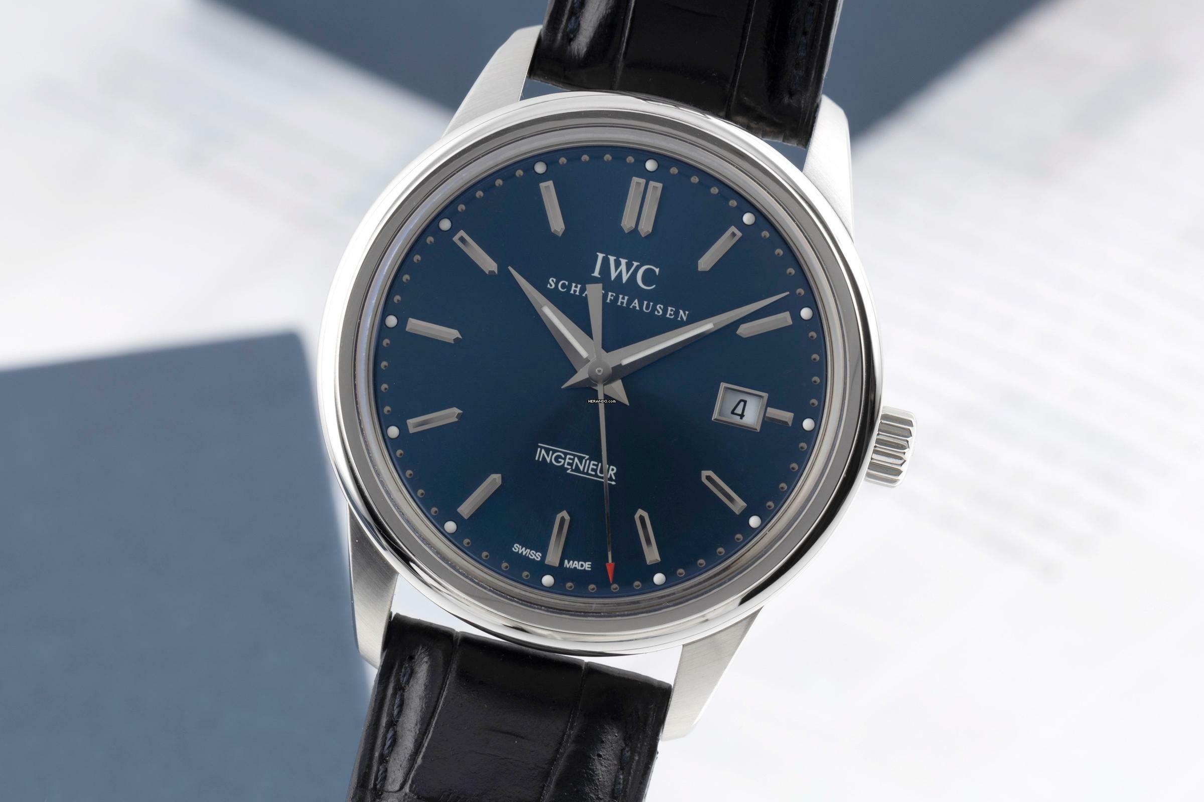 IWC Ingenieur Automatic Laureus Blue Dial Stahl Automatik Herrenuhr Ref. IW323310 Limited