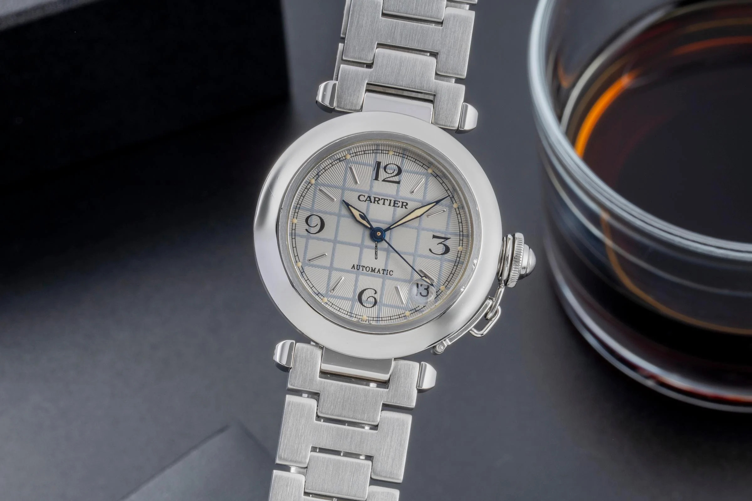 Cartier Pasha C Edelstahl Automatik Herrenuhr Ref. W31023M7