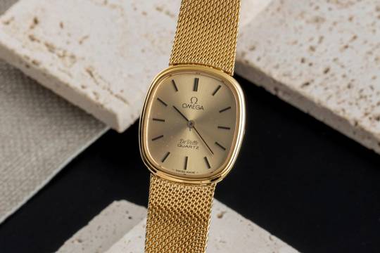  Omega De Ville Ellipse Stahl / vergoldet Damenuhr Ref. 591.058 791.034 Klassiker 