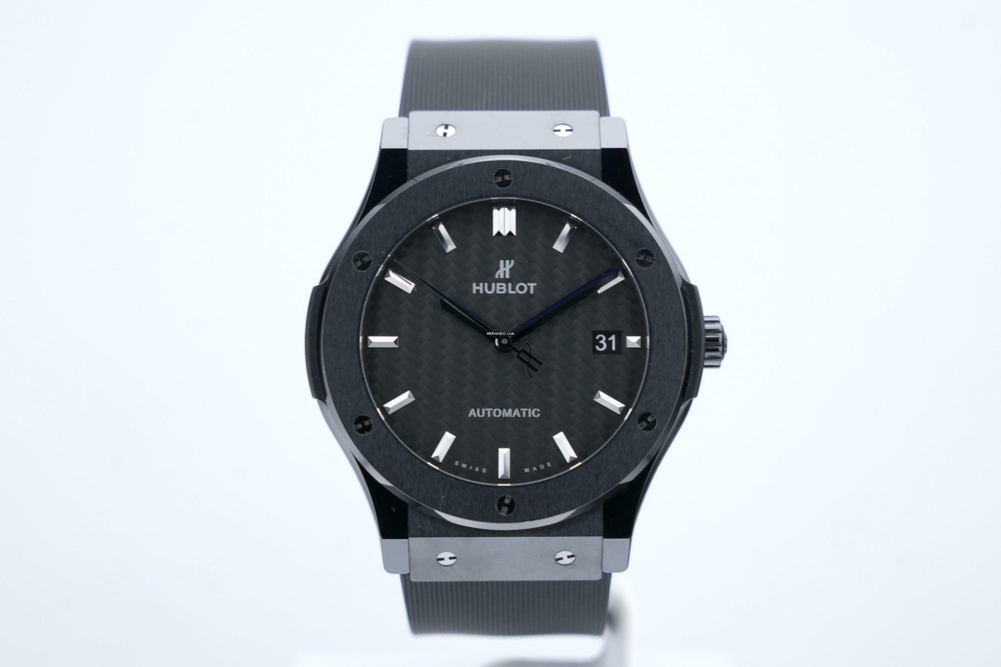 Hublot Classic Fusion Black Magic 45mm - Carbon Dial - Box+Papers - 24 Months Warranty 511.CM.1771.RX 2019