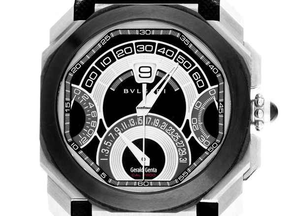  Bulgari Octo Gerald Genta Quadri-Retro Ref.BGO45SCCHQR 2012 Full Set wie Neu Vintage 