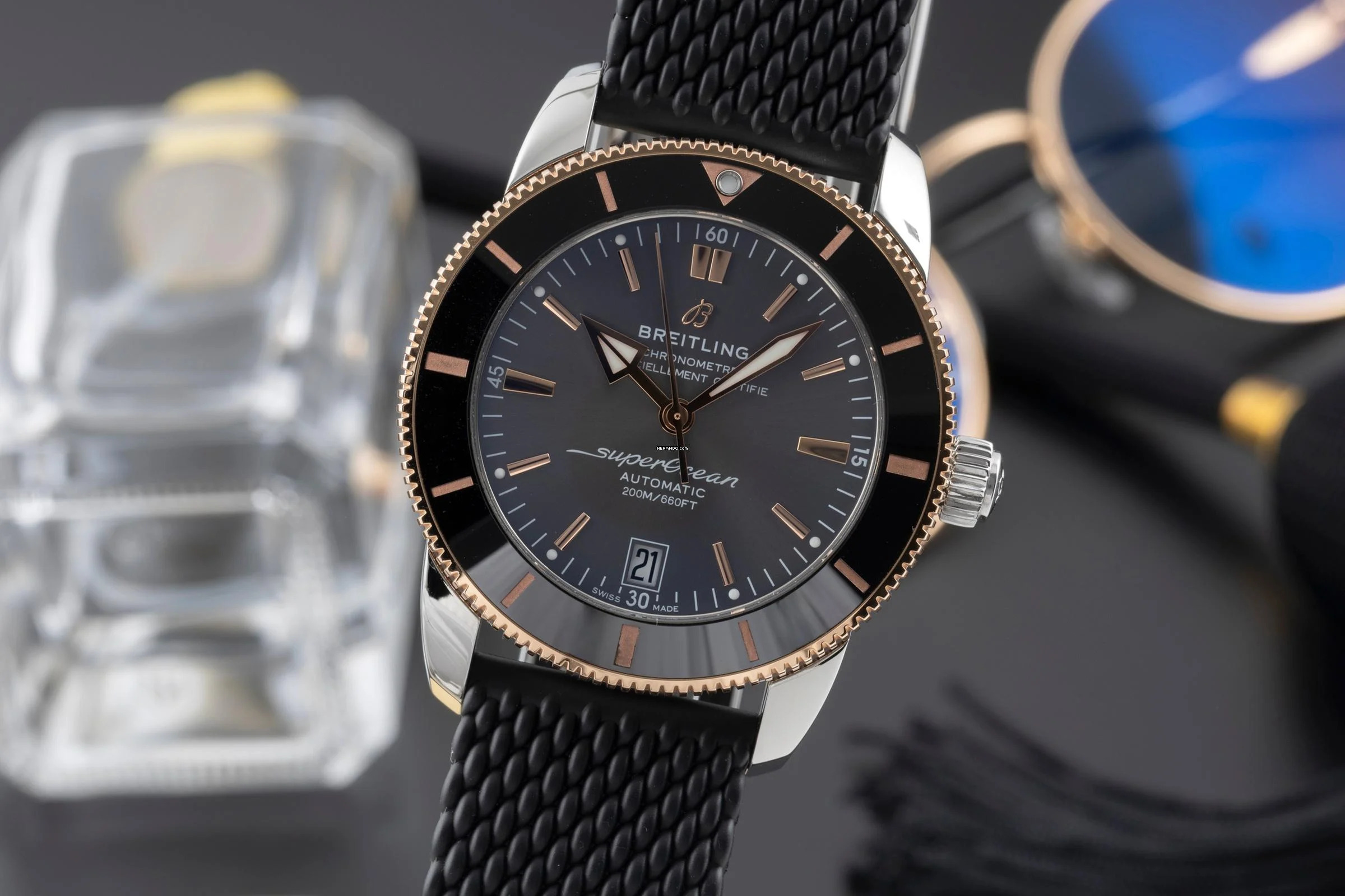 Breitling Superocean Heritage 42 Stahl / Gold Ref. UB2010 B&P