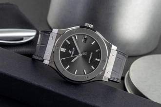 Thumbnail von Hublot Classic Fusion 45 Automatik Herren Titan Ref. 511.NX.1171.LR Papers 2016