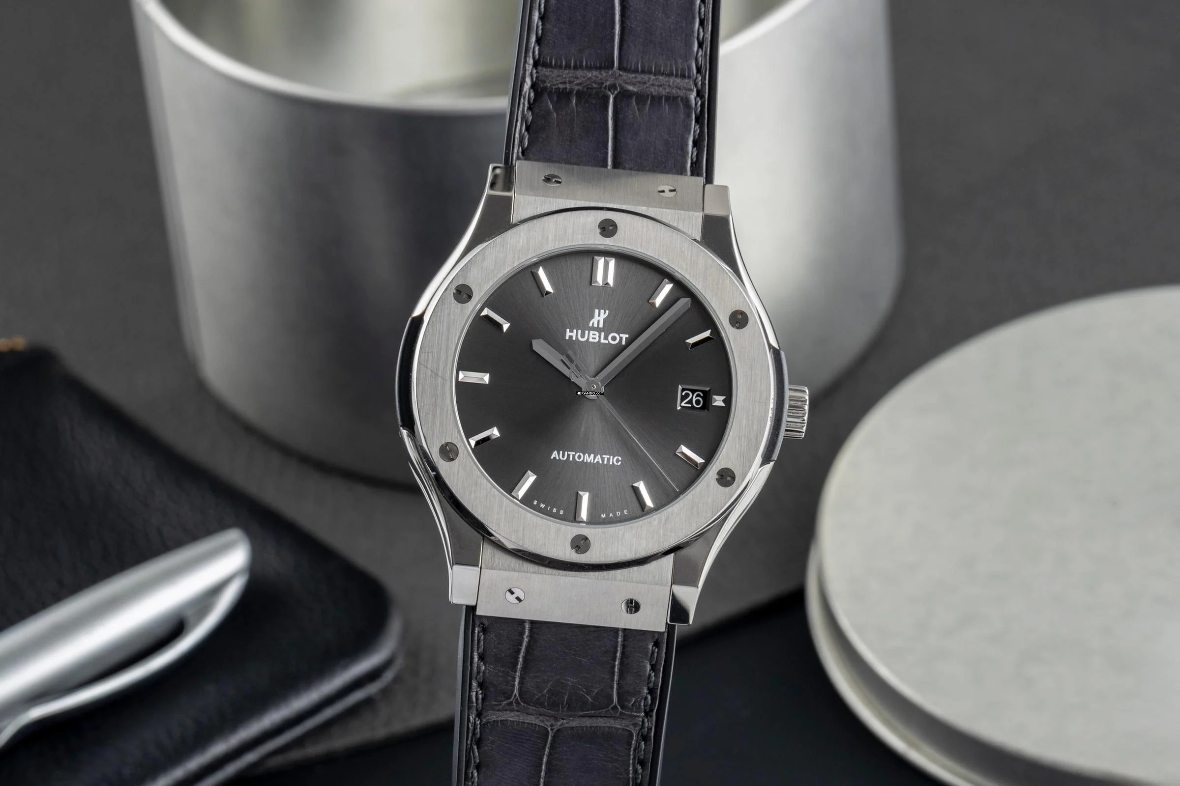 Hublot Classic Fusion 45 Automatik Herren Titan Ref. 511.NX.1171.LR Papers 2016