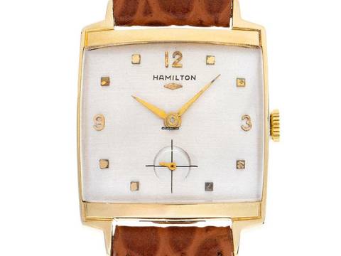  Hamilton Art Deco kleine Sekunde Ref.R831527 1940 original Box sehr gut Vintage 