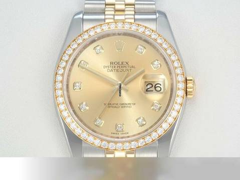  Rolex Datejust 36 36mm 116243 2011 Stahl Gelbgold 750 Diamanten Automatik Stainless Steel 18kt Yellow Gold Jubilé-band Chronometer Oyster 