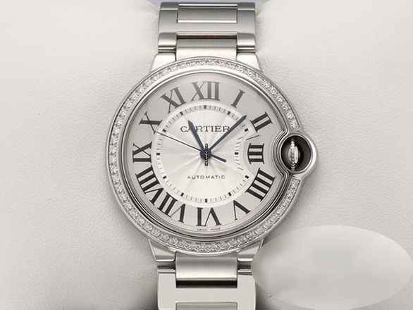  Cartier Ballon Bleu 36mm W4bb0017 2021 Edelstahl Diamanten Automatik Stahl Steel 