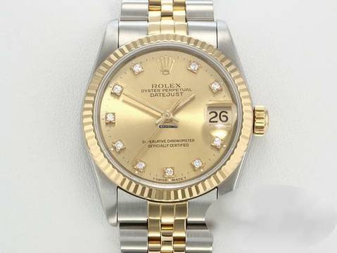  Rolex Datejust 31 Stahl Gelbgold 750 Diamanten Automatik Gold Stahl Stainless Steel 18kt Yellow Gold Jubilé-band Chronometer Oyster 
