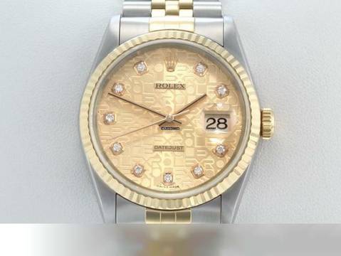 Rolex Datejust 36 36mm 16233 2001 Stahl Gelbgold 750 Diamanten Automatik Stainless Steel 18kt Yellow Gold Jubilé-band Chronometer Oyster 