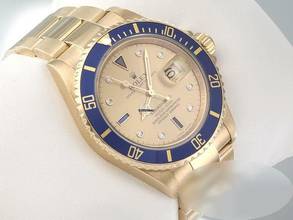 Thumbnail von Rolex Submariner Date 16618 2007 Sultan Gelbgold 750 Automatik Diamanten Saphir 18kt Yellow Gold Oyster-band Chronometer
