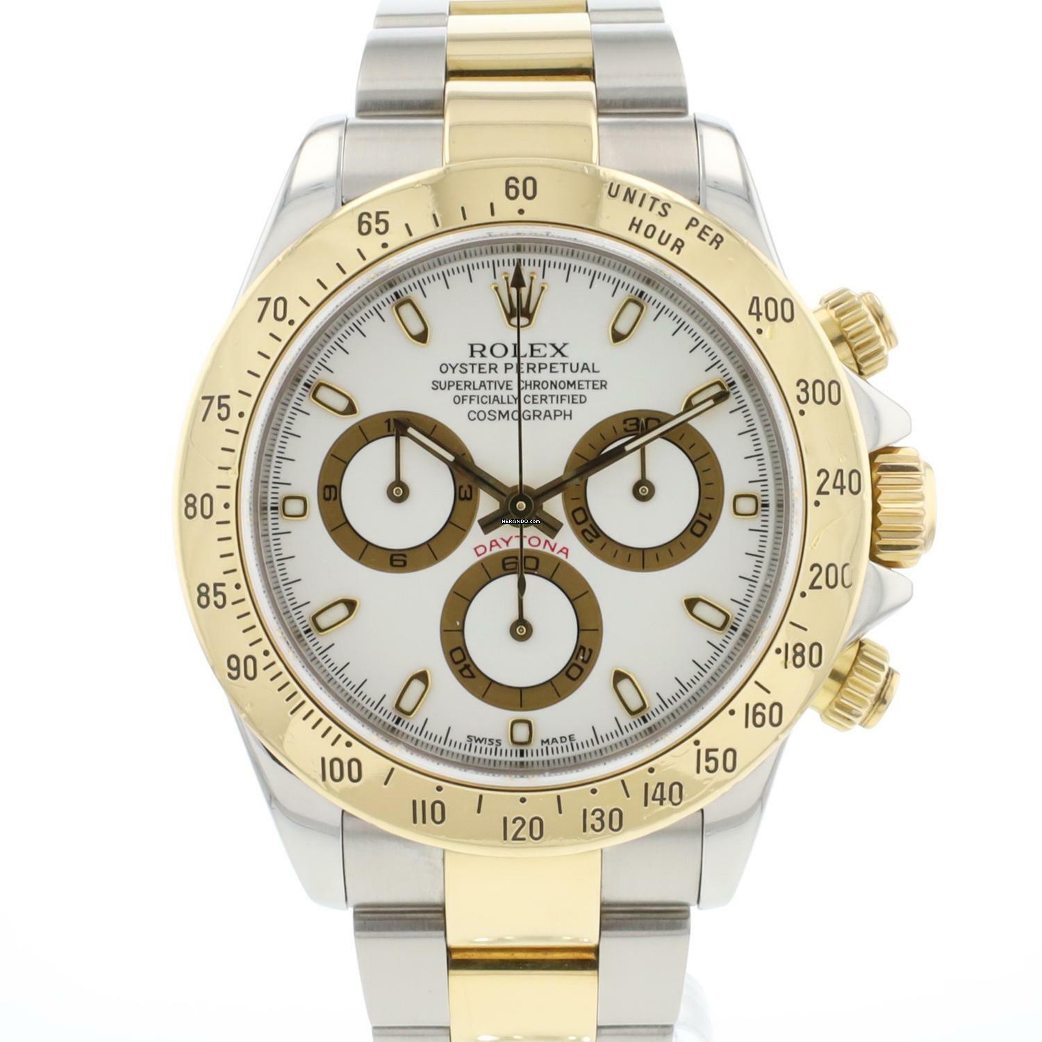Rolex Daytona Steel Gold White Dial