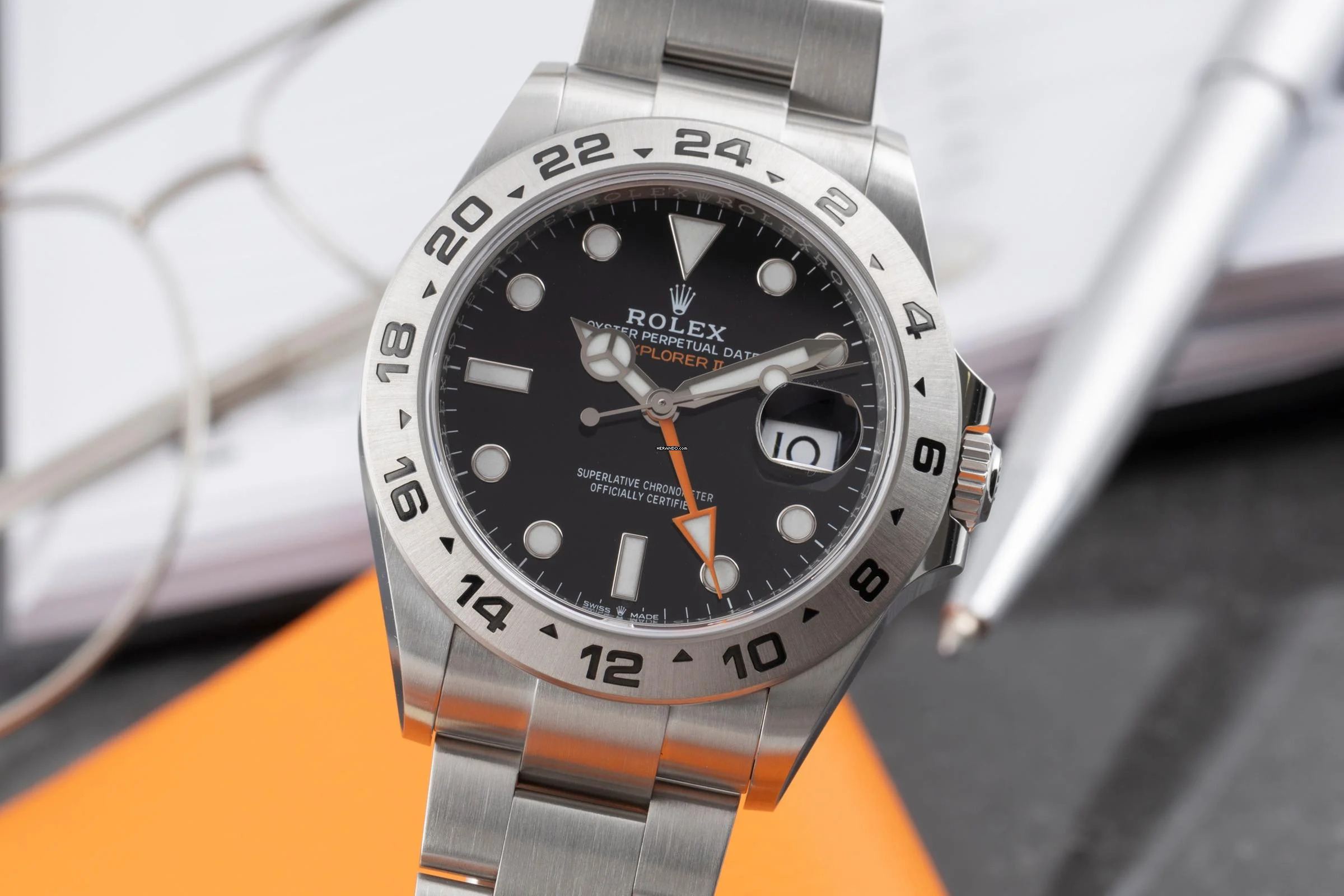 Rolex Explorer II Automatik Edelstahl Herrenuhr Ref. 226570 Box & Papiere 2022