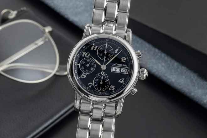  Montblanc Star Meisterstück Star 4810 Chronograph Automatik Stahl Herrenuhr Ref. 7016 