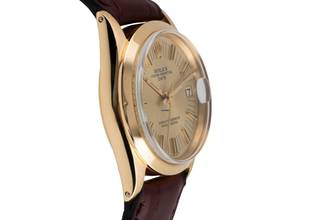 Thumbnail von Rolex Oyster Perpetual Date 18k Gold Damenuhr Ref.6624 vintage Klassiker