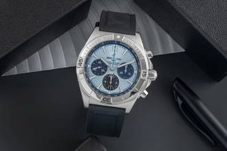 Thumbnail von Breitling Chronomat Chronograph Stahl / Platin Ref. PB0134101C1S2 B&P 2022