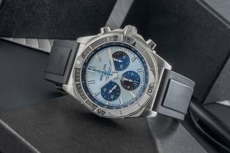 Thumbnail von Breitling Chronomat Chronograph Stahl / Platin Ref. PB0134101C1S2 B&P 2022