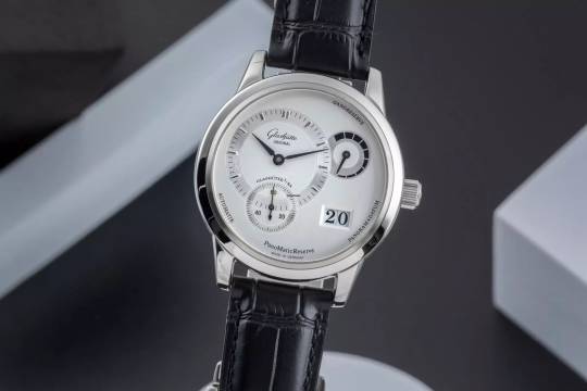  Glashütte Original PanoMaticReserve Pano Matic Reserve Stahl Automatik Ref. 90-03-02-02-04 