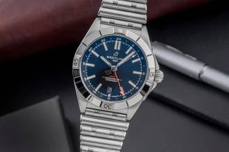 Thumbnail von Breitling Chronomat GMT 40 Stahl Automatik Ref. A32398101B1A1 Box & Papiere