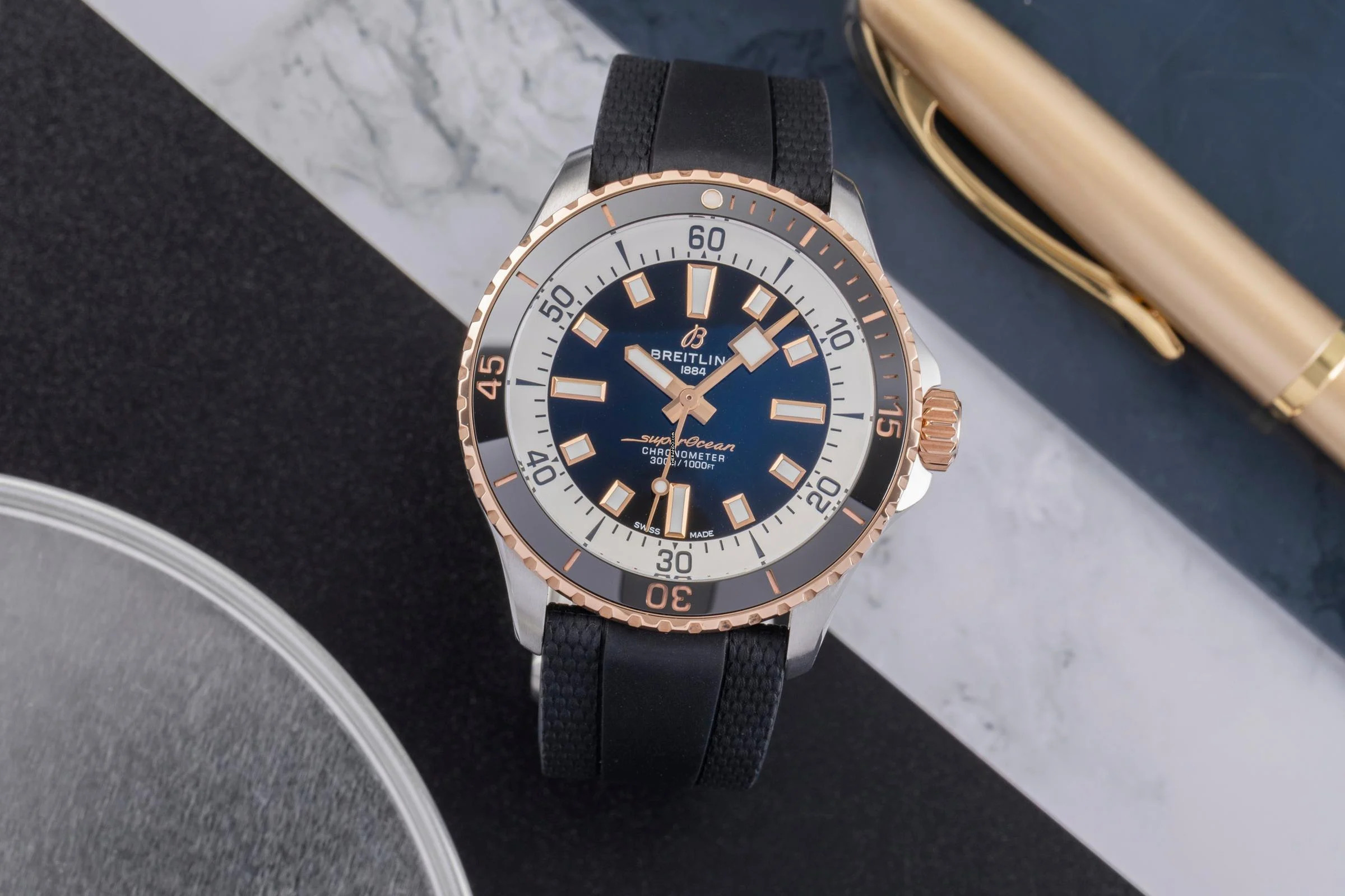 Breitling Superocean 42 Stahl / Gold Automatik Ref. U17375211B1S1