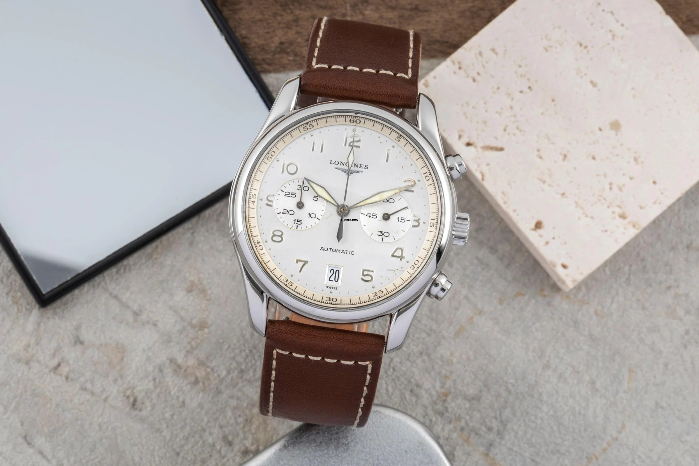 Longines Avigation Chronograph Automatik Edelstahl Herrenuhr Ref. L2.620.4