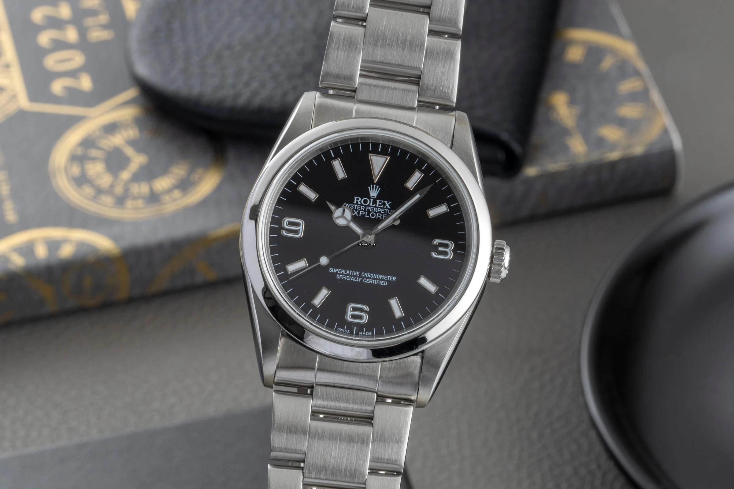Rolex Explorer 36 Black Dial Oyster Stahl Automatik Ref. 14270 A-Serie