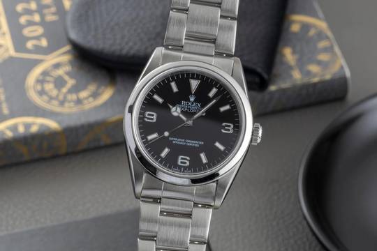  Rolex Explorer 36 Black Dial Oyster Stahl Automatik Ref. 14270 A-Serie 