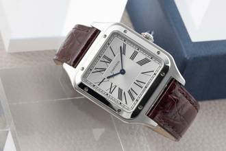 Thumbnail von Cartier Santos Dumont Edelstahl Herrenuhr Ref. WSSA0022 Box & Papiere