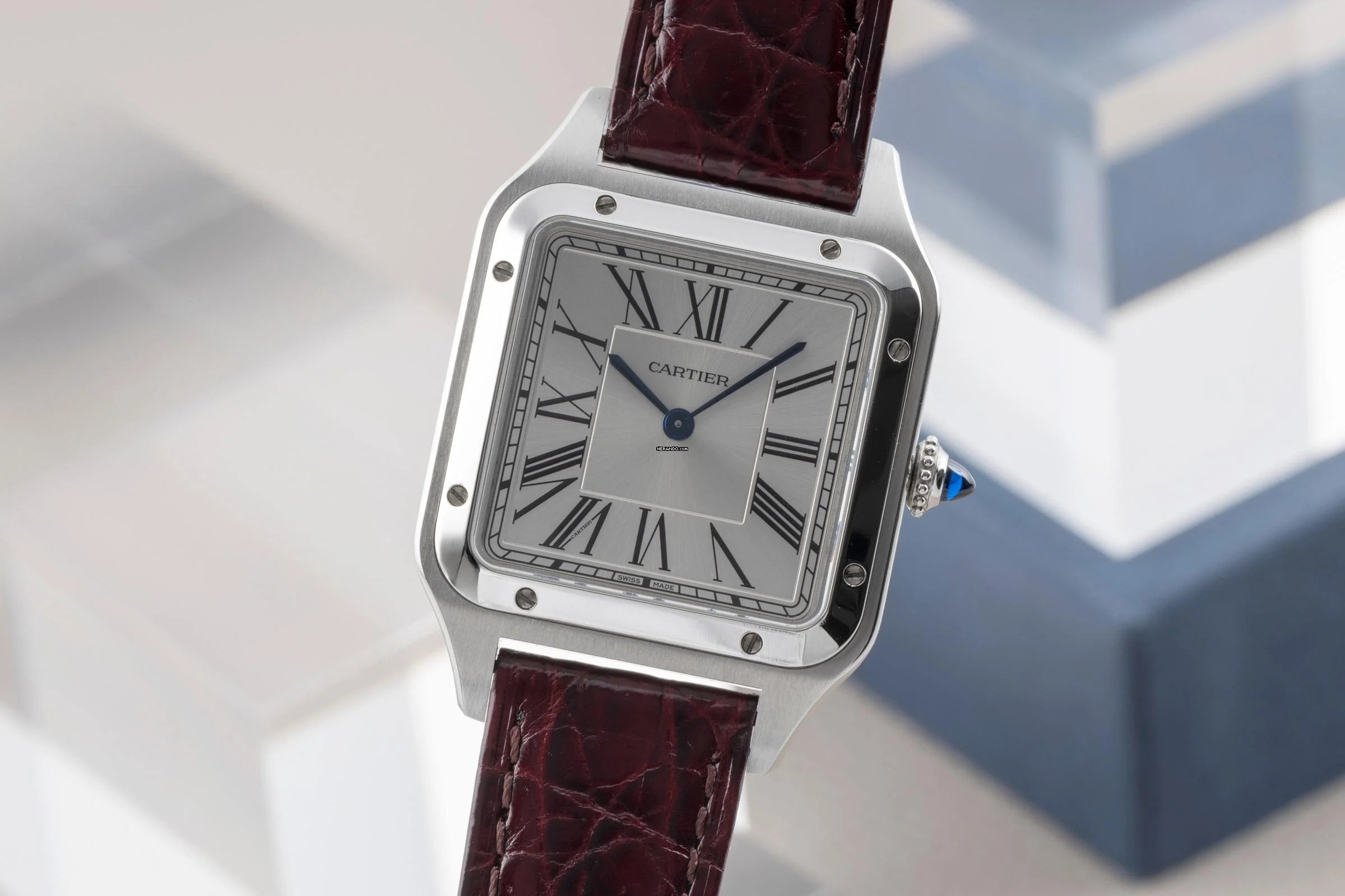 Cartier Santos Dumont Edelstahl Herrenuhr Ref. WSSA0022 Box & Papiere