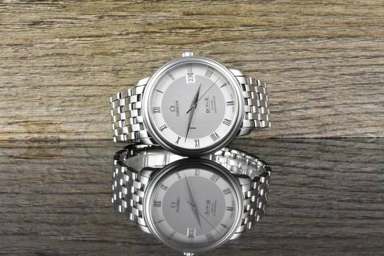  Omega De Ville Prestige Co Axial 37MM Silver Dial - Automatik - 2012 B&P 