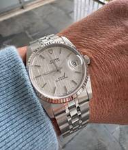 Thumbnail von Tudor Prince Date 74034 NOS / UNGETRAGEN - Silver Linen Dial - Full Set