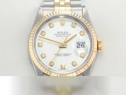  Rolex Datejust 36 36mm 16233 2003 Diamanten Stahl Gelbgold 750 Automatik Gold 