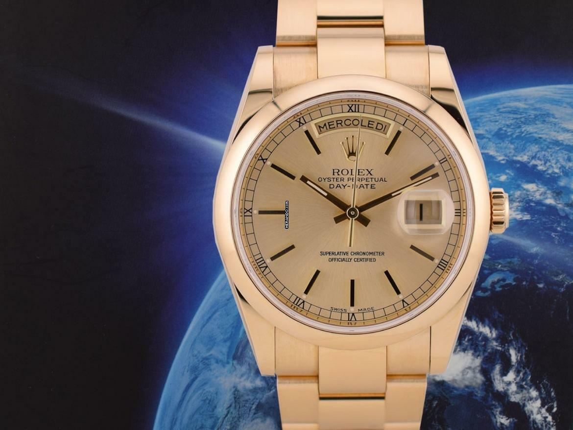 Rolex Day-Date 36 118208 Oyster Bracelet - Ita Full Set 2003