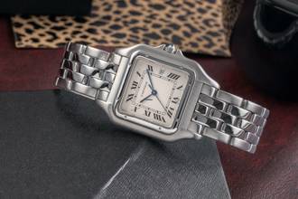 Thumbnail von Cartier Panthère Jumbo Stahl Quarz Silver Roman Dial Ref. W25032P5