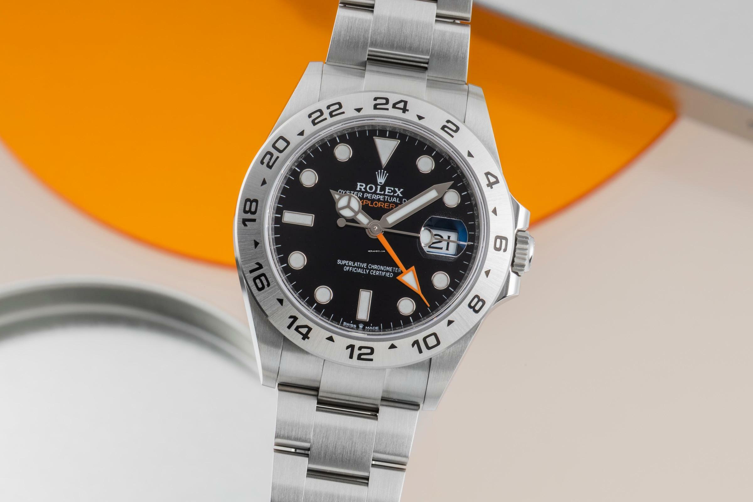 Rolex Explorer II Automatik Edelstahl Herrenuhr Ref. 226570 Box & Papiere 2024