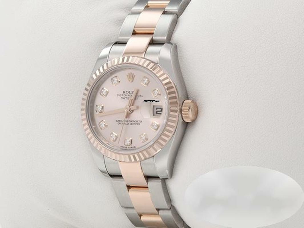 Rolex Lady-Datejust 26mm 179171 2015 Stahl Roségold 750 Diamanten Automatik Stainless Steel 18kt Rose Gold Oyster-band Chronometer