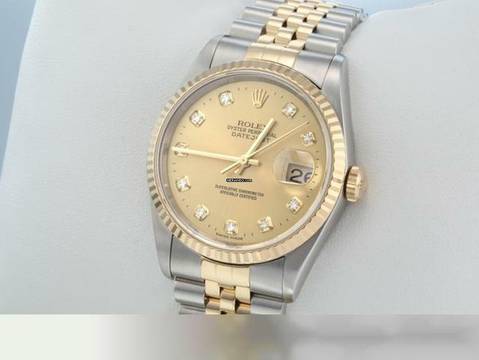  Rolex Datejust 36 36mm 16233 1997 Stahl Gelbgold 750 Diamanten Automatik Stainless Steel 18kt Yellow Gold Jubilé-band Chronometer Oyster 
