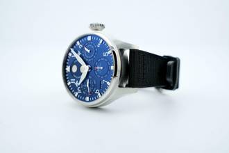 Thumbnail von IWC Große Fliegeruhr Big Pilot 46 Perpetual Calendar Blue Dial - With Box And Papers - IW503605 2022