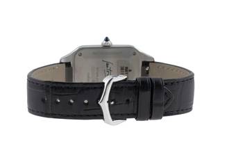 Thumbnail von Cartier Santos Dumont Black Lacquer Handaufzug Herrenuhr Ref. WSSA0046 B&P 2023