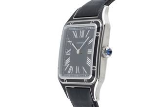 Thumbnail von Cartier Santos Dumont Black Lacquer Handaufzug Herrenuhr Ref. WSSA0046 B&P 2023