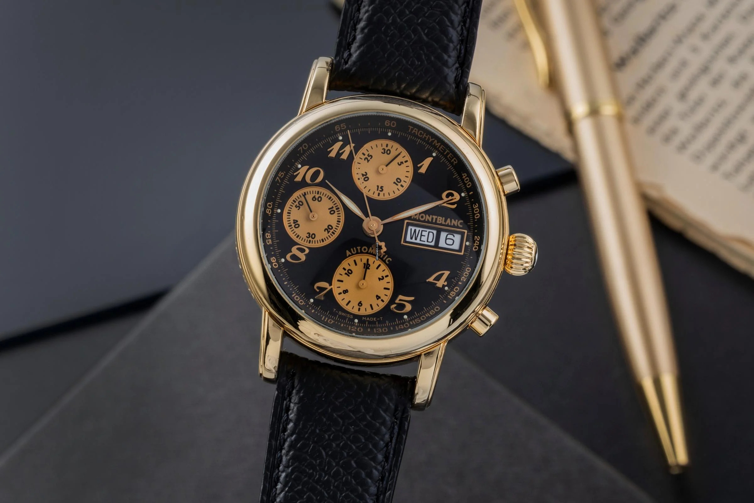 Montblanc Star Meisterstück Chronograph 18k (0,750) Gold Automatik Herren Ref. 7000
