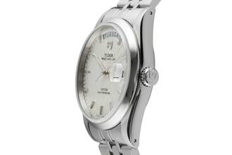 Thumbnail von Tudor Prince Date Day Linen Dial Edelstahl Automatik Herrenuhr Ref. 76200