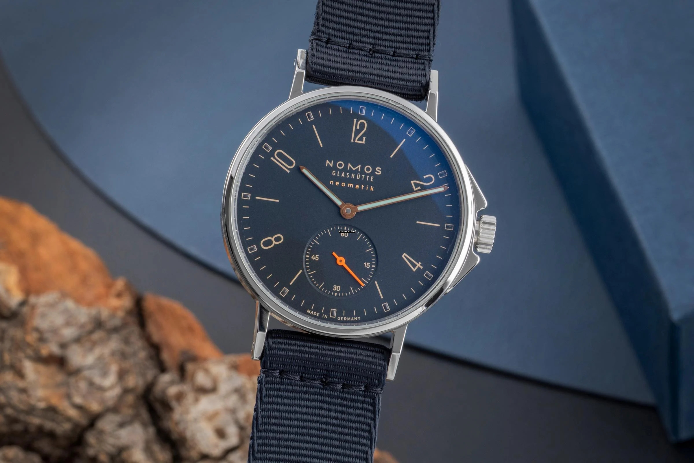 NOMOS Ahoi Neomatik Edelstahl Automatik Herrenuhr Ref. 566