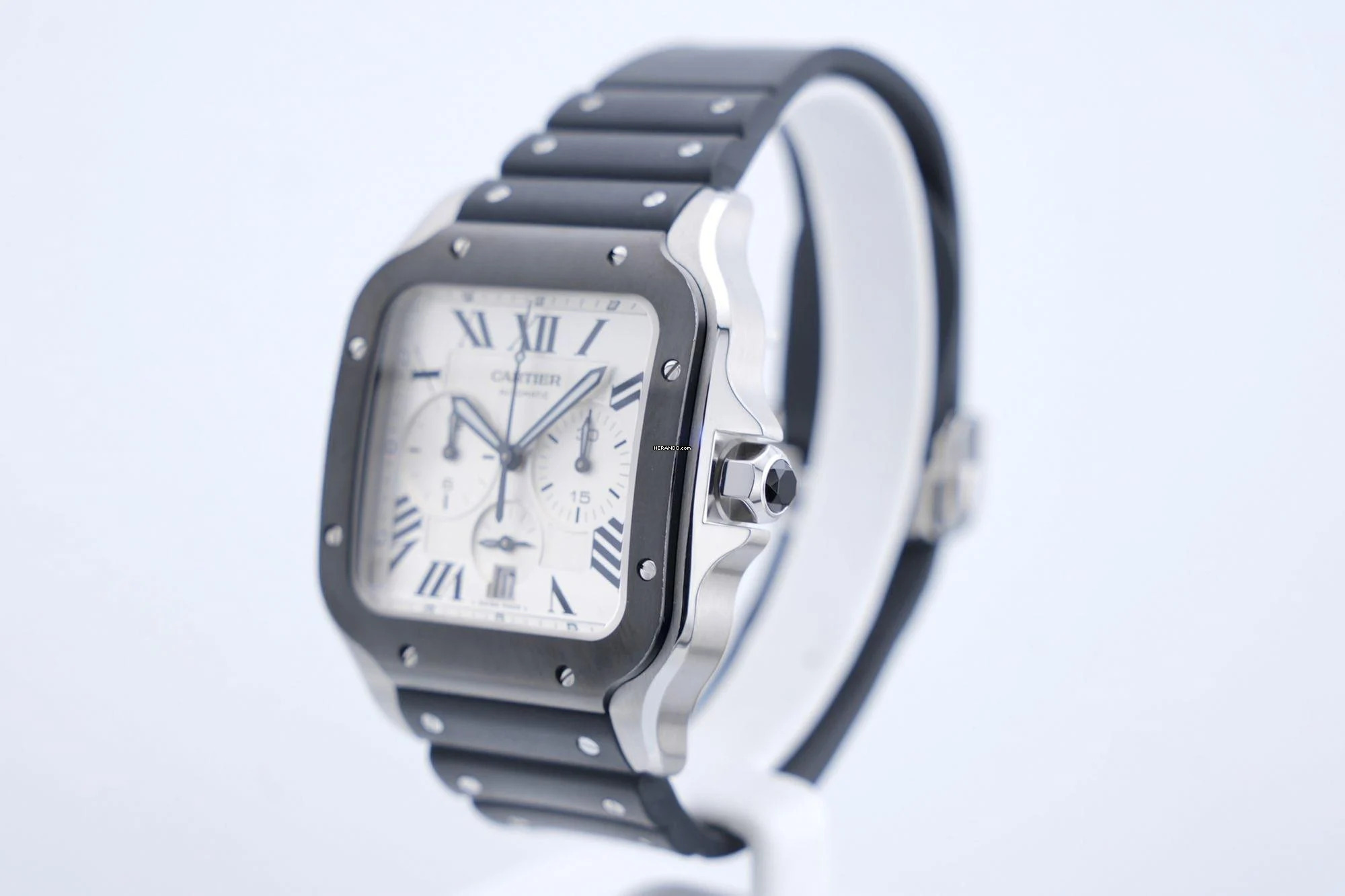 Cartier Santos Chronograph - Additional Leather Strap - With Box And Papers - WSSA0017 2022