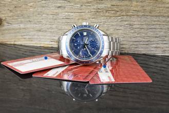 Thumbnail von Omega Speedmaster Date 321280 Blue Dail Chronograph Automatik