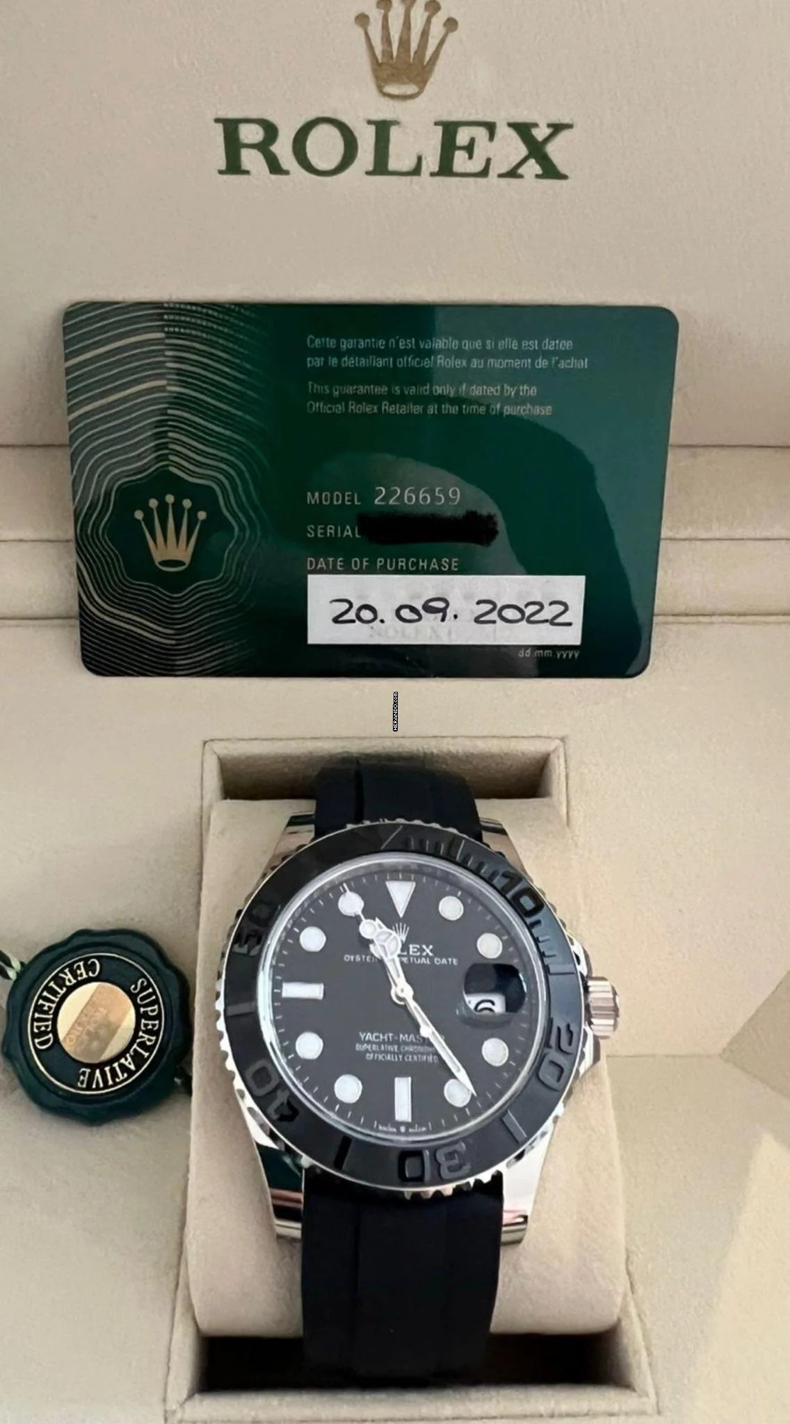 Rolex Yacht-Master 42 226659 Yacht-Master 42 NEU B + P NEU-Sept. 2022-sofort verfügbar Full-Set-EU Modell !