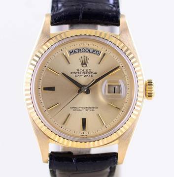  Rolex Day-Date 36 18K Gelbgold 1803 Champagner Dial Dresswatch Klassiker 1963 top 